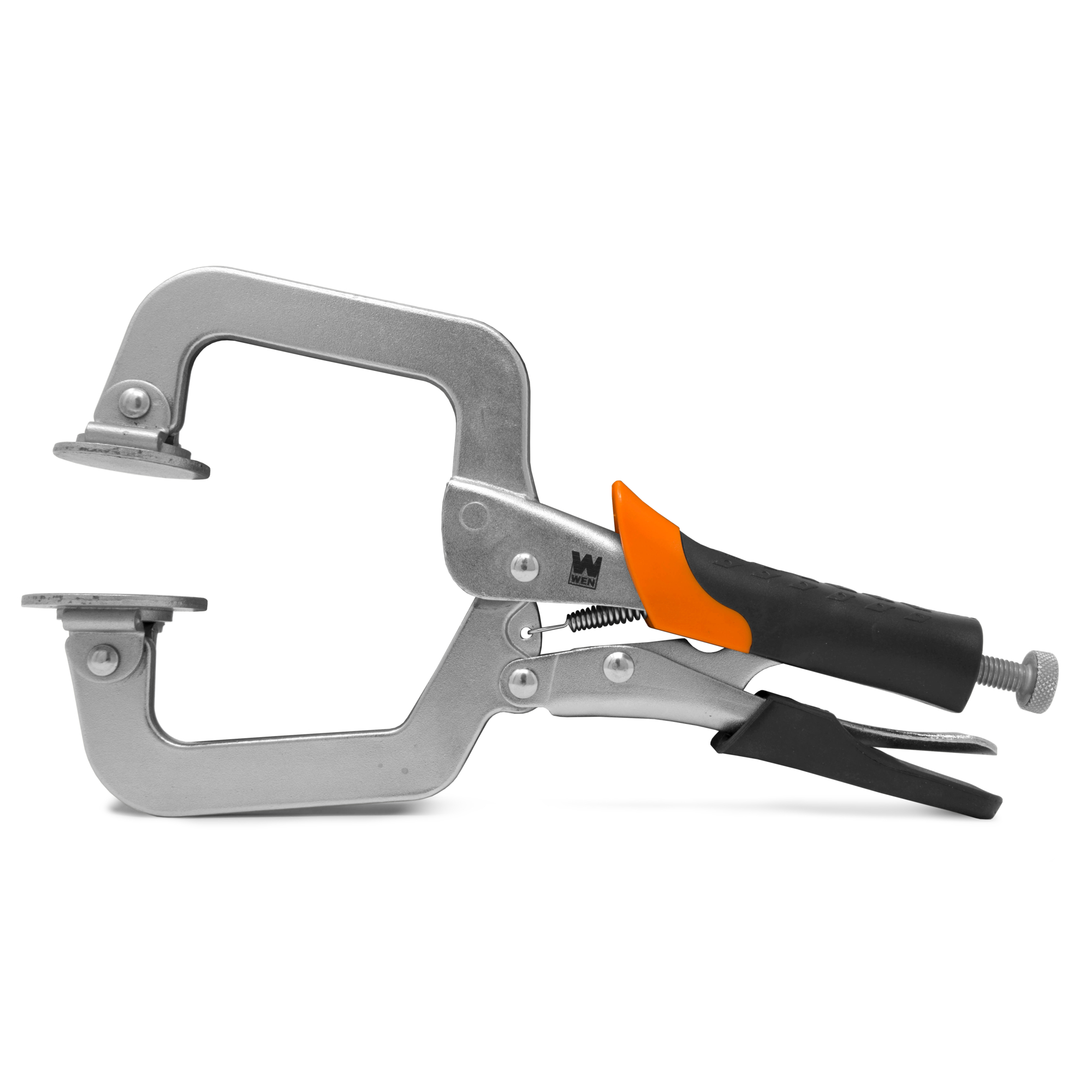 WEN Face Clamp - 3in., Ergonomic Handles, Quick Release Lever, Non-Marring Pads, Model# CL327F